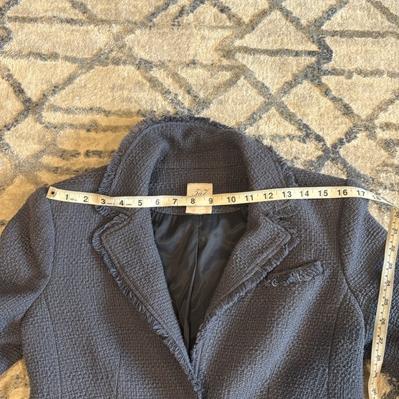 Cinq à Sept Blue Textured Blazer - Picture 10 of 10